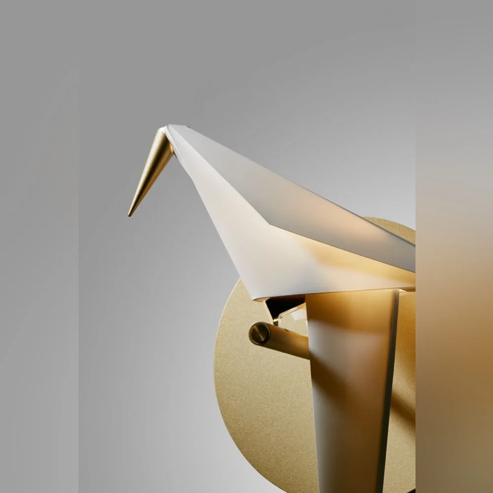 Perch Light Wall (3) steel and aluminium frame with PC & synthetic paper birds.